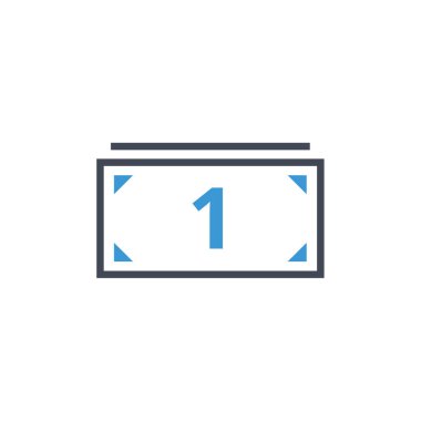 Dolar gagası simgesinin vektör illüstrasyonu 