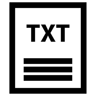 TXT dosya biçimi vektör illüstrasyonu