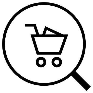 Alışveriş arabasının vektör illüstrasyon simgesi 