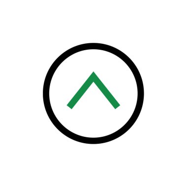 yukarı ok simgesi vektör illüstrasyonu