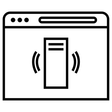 İnternet sitesi. Web simgesi basit illüstrasyon 