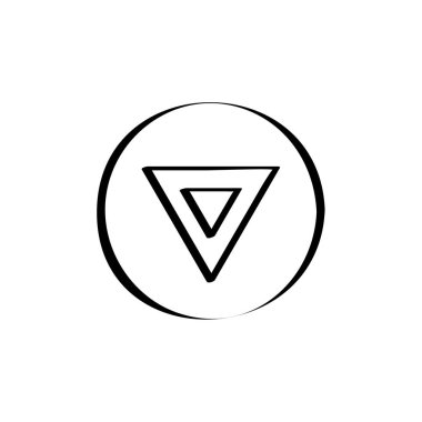 üçgen simgesi, vektör illüstrasyonu basit tasarım