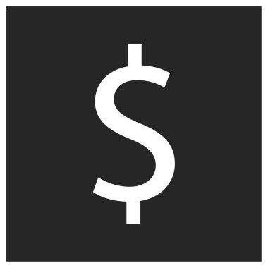 ABD dolar simgesi, web logosu işareti illüstrasyonu