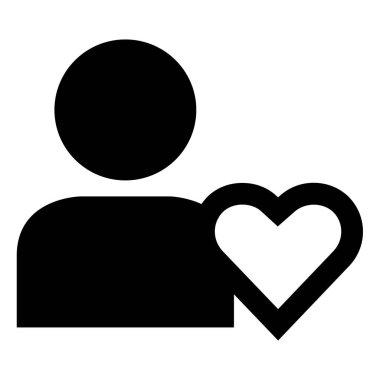 Kalp ikonu vektör illüstrasyonu 