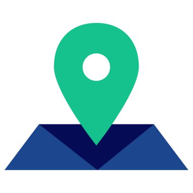 GPS ve konum simgesi vektör çizimi   