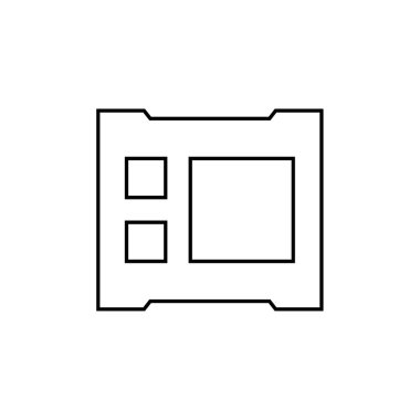 wirefram simgesi vektör illüstrasyonu