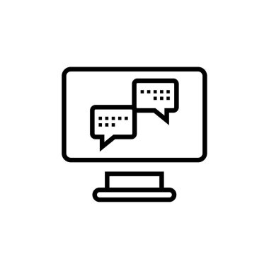 SMS & Metin Mesajlaşması ikon vektör çizimi