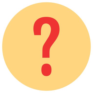 Soru işareti simgesi, web basit illüstrasyonu 