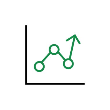 iş grafiği simgesi, vektör illüstrasyonu