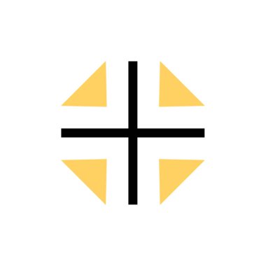 Çapraz çizginin basit simgesi 