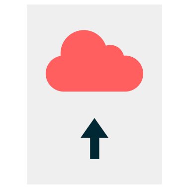 bulut gönderme simgesi, vektör illüstrasyonu  