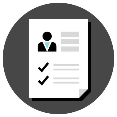 belge sayfa simgesi vektör illüstrasyonu