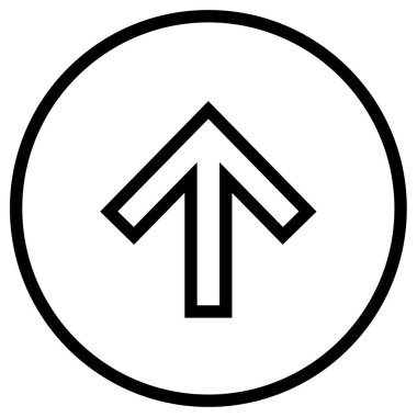 ok noktası yukarı simgesi, vektör illüstrasyonu