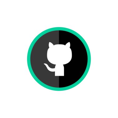 github sosyal medya logo vektör illüstrasyonu 