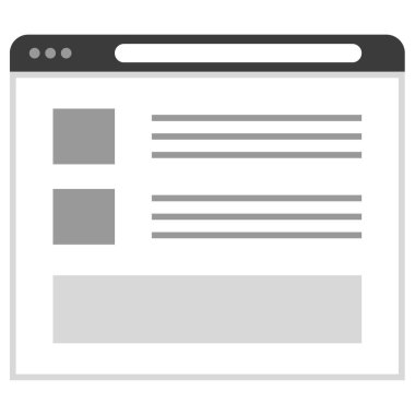 Web sitesi simgesi. Basit resimleme