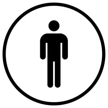 man simgesi vektör illüstrasyonu 