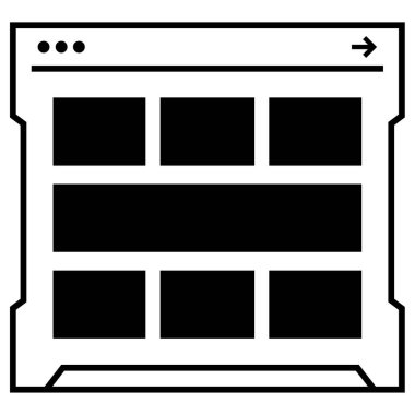 wirefram simgesi vektör illüstrasyonu