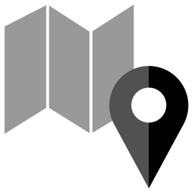 Konum basit simge, vektör illüstrasyonu      