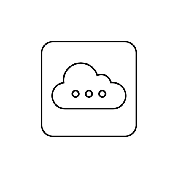 Icono Nube Ilustración Vectorial — Archivo Imágenes Vectoriales