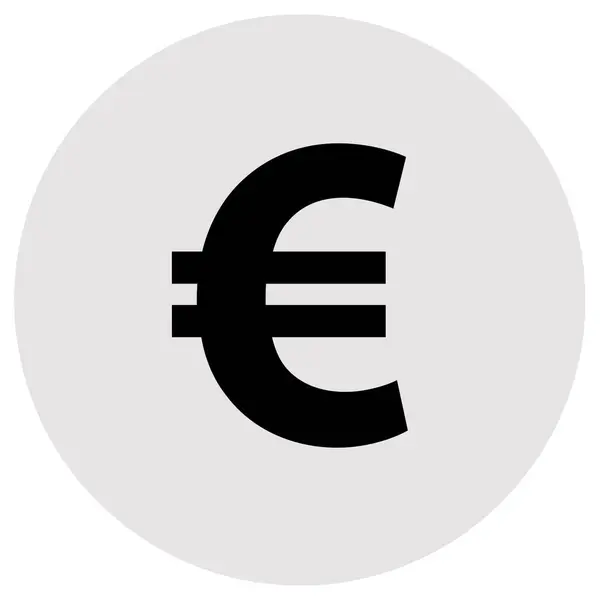 Ícone Moeda Euro Estilo Glifo — Vetor de Stock