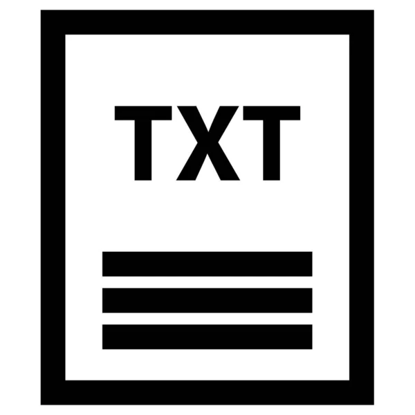 Txt Dosya Biçimi Vektör Illüstrasyonu — Stok Vektör