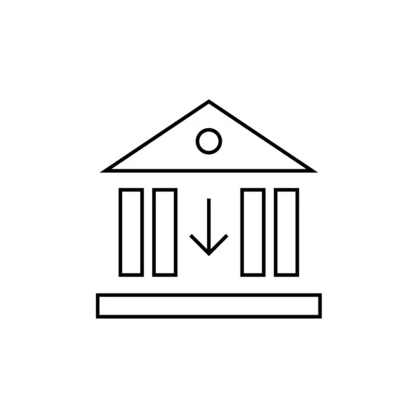 Banca Icona Vettoriale Design — Vettoriale Stock