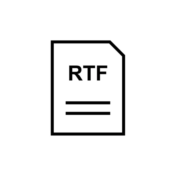 Rtf Filformat Ikon Vektor Illustration Enkel Design — Stock vektor