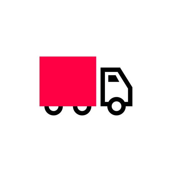 Lieferwagen Vektor Illustration Auf Transparentem Hintergrund — Stockvektor