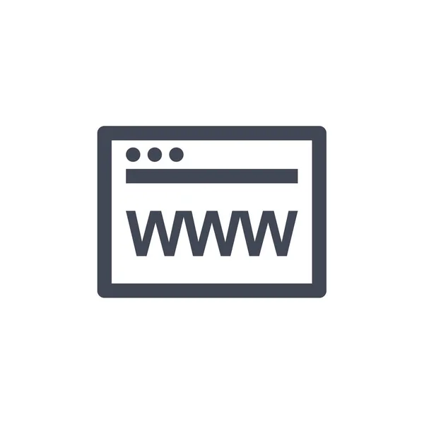 Ikona Wektora Przeglądarki Białym Tle Projektowania Stron Internetowych Aplikacji Projektowanie — Wektor stockowy