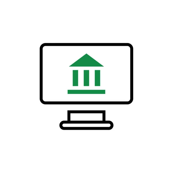 Ilustração Vetorial Logotipo Ícone Bancário Moderno — Vetor de Stock