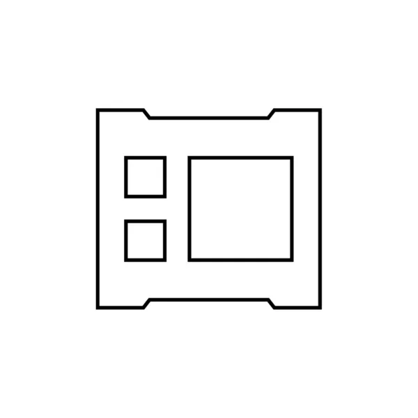 Vektorová Ilustrace Ikony Drátového Snímku — Stockový vektor