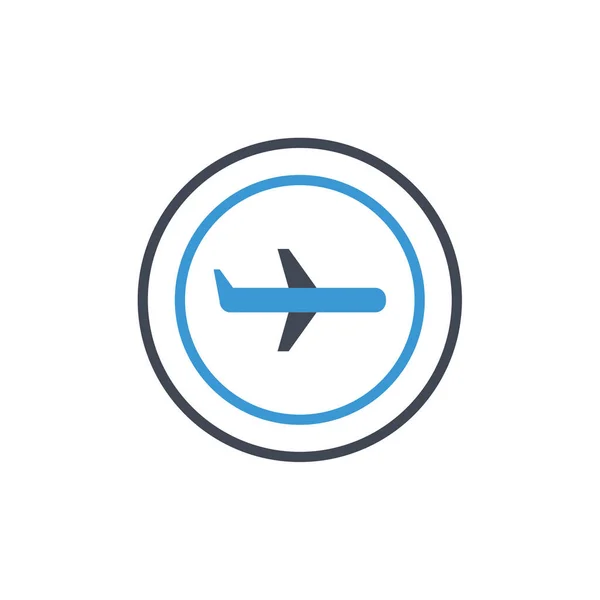 Projeto Ilustração Vetor Ícone Avião — Vetor de Stock
