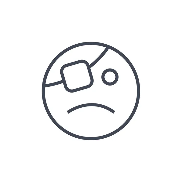 Значок Емодзі Вираз Обличчя Символ Емоцій Векторні Ілюстрації — стоковий вектор
