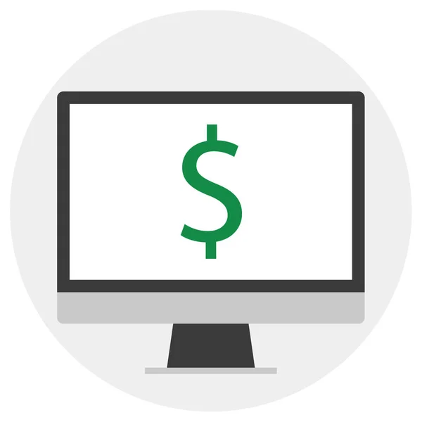 Laptop Und Geld Vektorgrafik — Stockvektor
