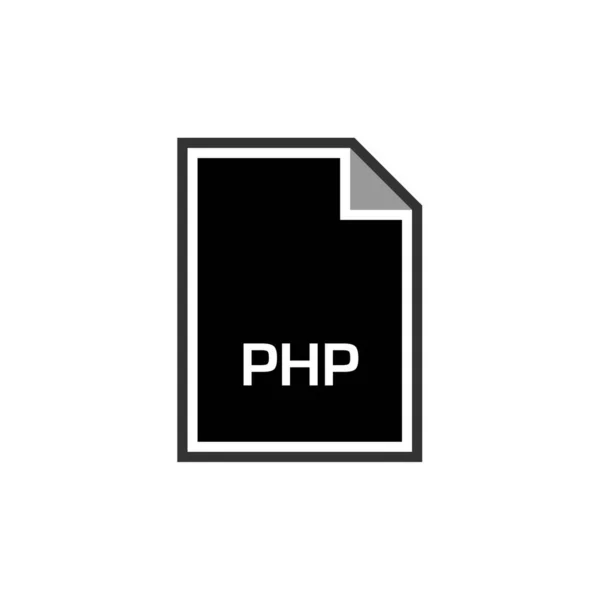 Php Filformat Ikon Vektor Illustration Enkel Design — Stock vektor