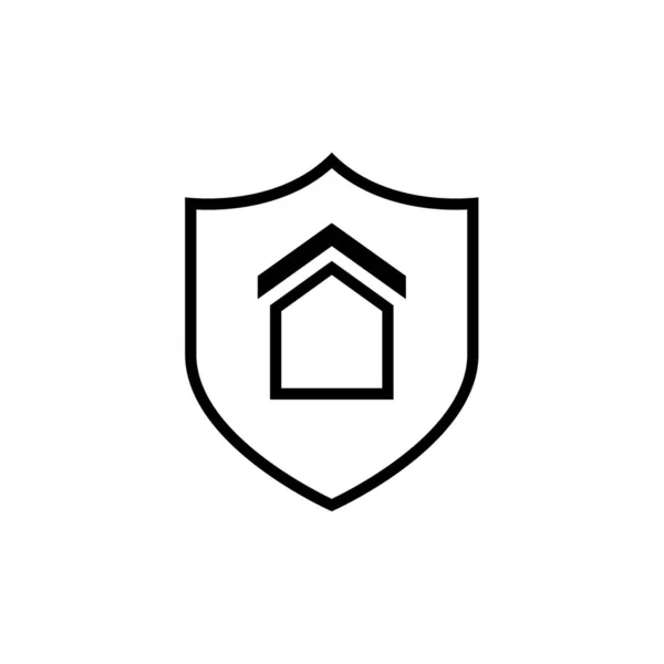 Huis Schild Icoon Vector Veiligheidssymbool — Stockvector