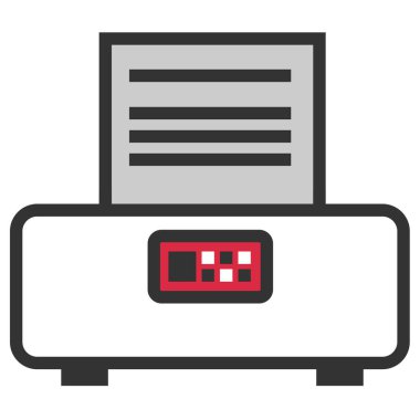 Yazıcı simgesi, vektör illüstrasyonu 