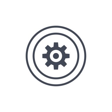 dişli simgesi vektör illüstrasyonu 