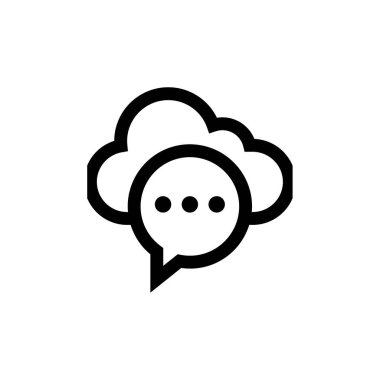 Sohbet sohbet balonu vektör illüstrasyonu 