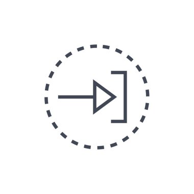 Yönün vektör illüstrasyonu modern simge     