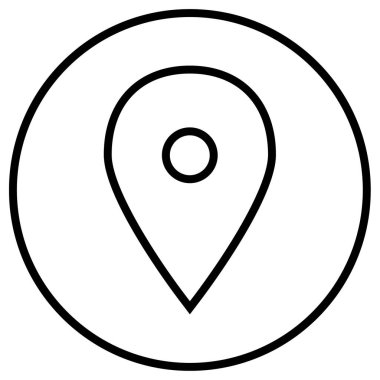 GPS ve konum simgesi vektör çizimi   