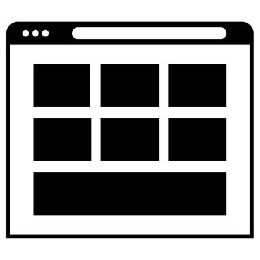 wirefram simgesi vektör illüstrasyonu