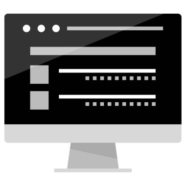 Web Geliştirme basit simgesi, vektör illüstrasyonu