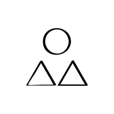 üçgen simgesi, vektör illüstrasyonu basit tasarım