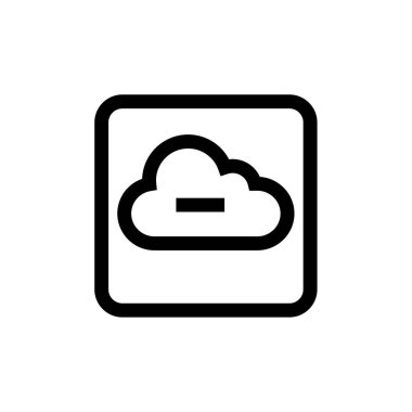 Bulut modern simgesi, vektör illüstrasyonu