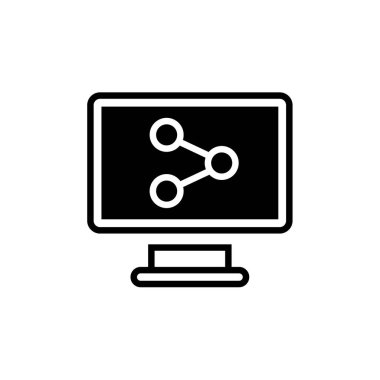 veri web simgesi, vektör illüstrasyonunu paylaş