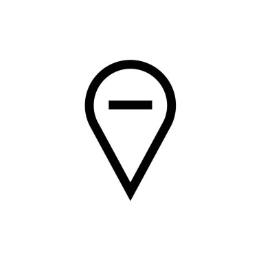 Negatif modern simgenin vektör illüstrasyonu                     