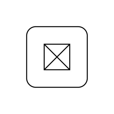 Soyut çokgen geometrik şekil simgesi, vektör illüstrasyonu