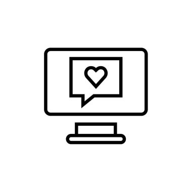 Sohbet simgesi vektörü beyaz arkaplanda izole edildi, Metin Mesajlaşma işareti  