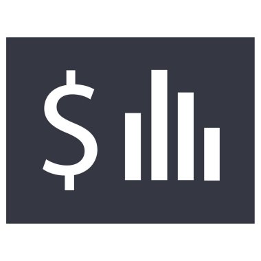 Dolar simgesi, basit web logo illüstrasyonu 